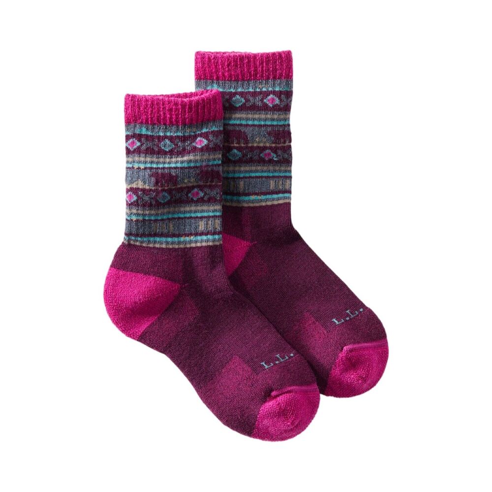 LLBean Katahdin Hiker Wool Socks Kids Size Large (3-6) Made‎ In USA